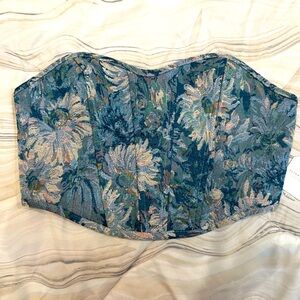 Alter’d State Size large - Brand new Blue Floral Corset Top